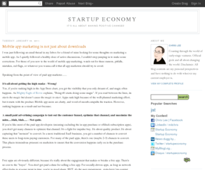 startupeconomy.com: Startup Economy
All about making positive changes.  Everything about startup, venture capital, and solving difficult problems.