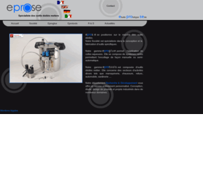eprose.org: Eprose
eprose spécialiste outils dédiés et bureau d'études