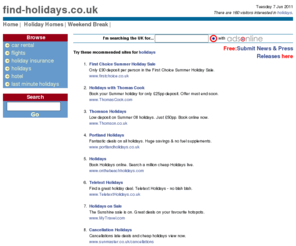 find-holidays.co.uk: holidays at find-holidays.co.uk, The UK holidays guide
The UK holidays guide. Read holidays news and articles