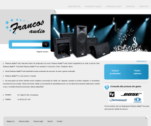 francos-audio.ro: Francos Audio - Importator echipament audio şi lumini
Importator echipament audio si lumini