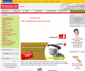 kuchynskyriad.sk: E-shop, kuchynský riad, hrnce, nože, tescoma, berghoff, victorinox, tefal...
Kuchynský riad e-shop : Kuchynský riad, hrnce, kuchyňa -hrnce, kuchynsky riad, tescoma, tesco, tlakové hrnce, kanvice, panvice, pekáče, misy, formičky, naberačky, škrabky, varešky, nože, nožnice, dosky, strúhadla, sitká, krájače, zapaľovače, príbory, koreničky, mlynčeky, váhy, odmerky, teplomery, minútky, otvárače, lúhovatka, termosky, odkvapkávače, stierky, plastové misky, taniere, drôtený program, poličky, zásobníky. nadobi