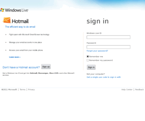 central-hotmail.com: Sign In
Powerful free e-mail with security from Microsoft - Windows Live Hotmail is a best in class e-mail service that helps you organize and manage all your online stuff in one place