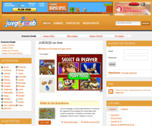 juegoss.es: Juegos, Juegos Gratis, juegos online
La mejor páginas de Juegos Internet 100% gratis con más de 10000 juegos : Actualizada cada día con juegos nuevos flash, java, ... Selecciona tu juego para una diversión 100% asegurada, no pararás de jugar en Internet. Juegos, juegos gratis, juegos online.