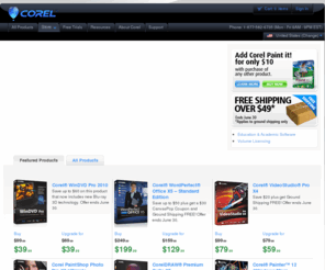 cjrel.com: Corel Store Home
Corel is a leading provider of software for graphics, illustration, digital media creation, DVD authoring, photo and video editing, and office productivity.