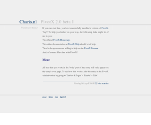 charis.nl: PivotX 2.0 beta 1 - charis.nl
