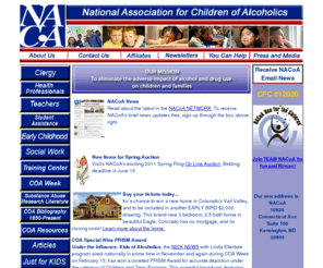 familiesofalcoholics.org: National Association for Children of Alcoholics
National Association for Children of Alcoholics advocates for all children and families affected by alcoholism and other drug dependencies.  