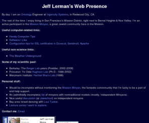 jefflerman.net: Jeff Lerman's Web Presence
