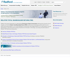 relativetsr.com: Radford - Relative TSR | Relative Total Shareholder Return Plan
Radford - Trusted provider of compensation market insight and consulting services to the technology and life sciences industries