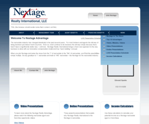 scc21cnextagevipteam.com: Nextage Realty Opportunity
Nextage Realty International brings a fresh new opportunity to the way real estate business is done with our innovative compensation model and true team building concept. 