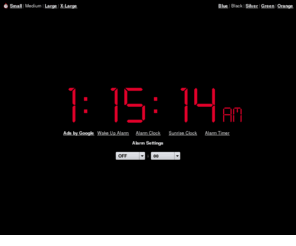 alarmclock.org: Online Alarm Clock
Online Alarm Clock - Free internet alarm clock displaying your computer time.