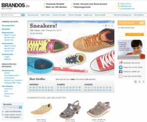 brandos.de: Schuhe online kaufen - Online Schuh Shop | Brandos.de
Kaufen Sie Schuhe im Online Schuh Shop! Wir führen 10431 Schuhe von 298 Marken. Versandkostenfrei, 30 Tage Rückgaberecht und Tiefpreisgarantie!