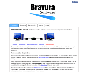 transfertomac.com: Welcome to Bravura Software!
Bravura Software publishes Easy Computer Sync and Bloat Buster.