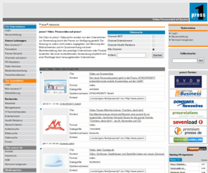 video1.de: Videoarchiv
Pressebilder der Unternehmen