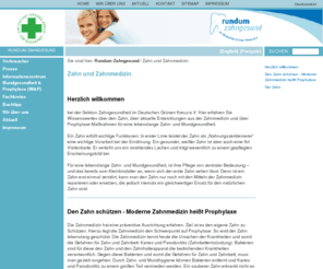 zahn-zahnmedizin.de: Zahn und Zahnmedizin: Rundum Zahngesund
Aktuelle Informationen der Sektion Zahngesundheit im Deutschen Grünen Kreuz e. V. zum Thema Zahn und Zahnmedizin.