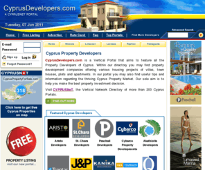 diafimisis.com: Cyprus Property Developers
Cyprus Property For Sale by Cyprus Developers. Use Cyprus Property Developers to find Villas, Houses, Apartments, flats, land, commercial property and offices to Buy or Rent