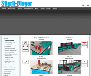 stierli-bieger.com: horizontale Biegemaschine und Richtmaschine  - Richtpressen - Rotator - Schienen biegen
Biegen und Richten mit STIERLI. Hersteller von horizontal Biegemaschine und Richtmaschine und Richtpresse von 8 - 800 to. Schweissdrehvorrichtung Rotator