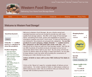 westernfoodstorage.com: Western Food Storage - Bulk Foods, Food Storage, Emergency Supplies
