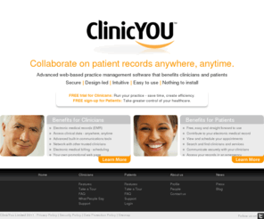 clinicyou.com: Practice Management Software - Physician Practice Management, Medical Practice
        Software & Patient Scheduling Software
ClinicYou is a web-based Practice management software and EMR with Patient portal. ClinicYou also offers medical scheduling and billing tools along with secure electronic clinical communication and document management