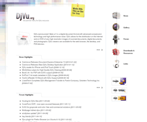 djvu.org: DjVu.org - the premier menu for djvu resources
DjVu (pronounced 'déjà vu') is a digital document format with advanced compression technology and high performance value.