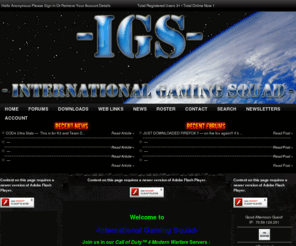 igs-clan.com: International Gaming  Squad: You are using an invalid IP
