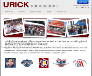 urickconcessions.com: Urick Concessions -- Welcome
Urick Concessions offers experience and expertise in providing food service in the special event industry