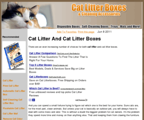 catlitterboxesplus.com: Cat Litter
Choosing the right cat litter and cat litter box is the number one problem among feline owners. We'll look at some of the best choices to help you decide what's best.
