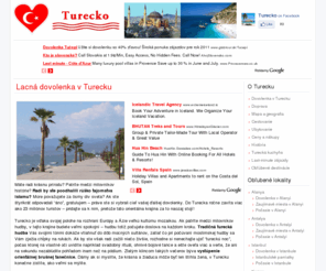 dovolenkaturecko.com: Turecko: Lacná exotická dovolenka
Prehľadné informácie, ktoré potrebujete vedieť pred cestou do Turecka. Obľúbené lokality pre dovolenkárov.