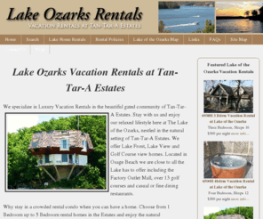 lakeozarksrentals.com: Lake of the Ozarks Vacation Rentals at Tan-Tar-A Estates
Lake of the Ozarks Vacation Rentals at Tan-Tar-A Estates