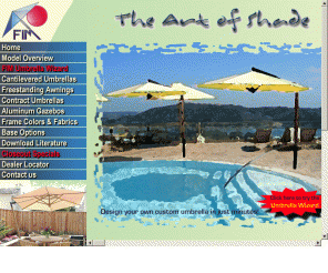 fim-umbrella.com: Patio umbrellas, garden umbrellas by FIM Umbrella
Patio umbrellas, garden umbrellas  - FIM is your patio and garden umbrella source for FIM and PARAFLEX in North America 