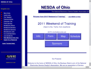 nesda-ohio.com: NESDA of Ohio's Organization of Professional Electronics Service Centers.
Nesda of Ohio members are dedicated to the Professional Service of Home, Industrial and Auto electronic repairs. This includes products such as TV, VCR, Big Screen TV, and most Electronics in you home.