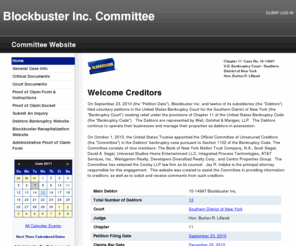 blockbustercommittee.com: Blockbuster Inc. Committee: Home
Blockbuster Inc. Committee,Committee Website