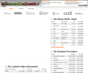 hoesnelismijnadsl.nl: Test je ADSL snelheid | Hoe Snel Is Mijn ADSL?
De ADSL snelheidstest van Nederland, eenvoudig, betrouwbaar en overzichtelijk. Test je echte snelheid hier! Hoe snel is jouw ADSL?