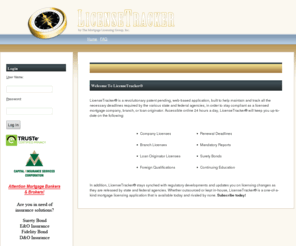 licensetracker.net: LicenseTracker - Home Page
LicenseTracker® - the Mortgage industry's first comprehensive license tracking system.