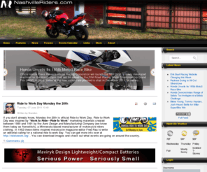 nashvilleriders.com: Motorcycle Related News, Reviews, and Information for Nashville and Middle Tennessee | NashvilleRiders.com
A website providing information about motorcycles and riding in the Nashville Tennessee area.