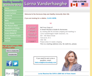 adrenasense.com: Hormone Help and Healthy Immunity | Home
Healthy Immunity and Hormone Help is the home of Lorna Vanderhaeghe.