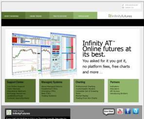 infinitybrokerage.com: Infinity Futures
Infinity Futures, online futures trading, online forex trading, commodity trading, commodities, CBOT, CME and Eurex Markets