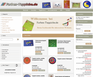 kinderzimmerteppich.com: Farben-Teppiche.de
Farben-Teppiche.de - Der Online Shop mit großer Auswahl an modernen Teppichen, Farben und Deko Artikel in hoher Qualität zu Top Preisen.