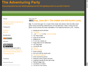 theadventuringparty.net: The Adventuring Party
Discussing table-top and related gaming and the Irish gaming scene so you don't have to.