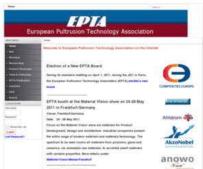 pultruders.com: EPTA (European Pultrusion Technology Association) - Home
European Pultrusion Technology Association, epta, EPTA, pultrusion, PULTRUSION