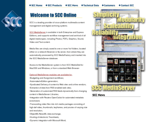swcc.com: SCC
SCC of Alpharetta, GA. (USA) is a leading provider of cross-platform multimedia content management and digital archiving systems.