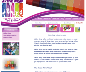 aktivewrap.com: Aktive Wrap - colorful pre-wrap
Aktive Wrap can be used to hold shin guards and socks in place, and as a protective pre wrap inside your snowboarding boots, hiking boots, ski boots, and other athletic footwear.