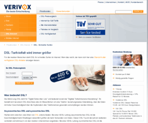 dsl-komplett.net: DSL Tarife, DSL Anbieter, DSL Preise & DSL Flatrates bei Verivox
DSL Tarife und DSL Anbieter vergleichen mit dem Verbraucherportal Verivox: Finden Sie mit uns die besten Preise für DSL Flatrates und DSL Komplettpakete.