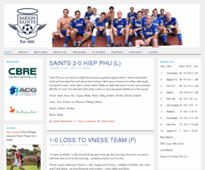 saigonsaints.com: News - Ho Chi Minh City's Expat Football Team
Ho Chi Minh City Ex-pat football club soccer saigon vietnam international players SIFL south east asia asian sports