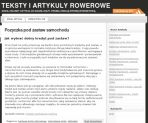 sklepy-rowerowe.info: Teksty i Artykuły Rowerowe - Sklepy-Rowerowe.info
Zbiór interesujących artykułów o tematyce rowerów. Recenzje sklepów rowerowych, rowerów, części i akcesoriów. Dodaj własny i promuj swoją stronę już dziś!