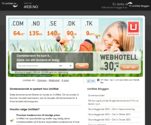 akupressur.no: UniWeb AS - Domene, E-post og Webhotell
