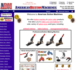 americanbuttoncompany.com: Button Machine - American Button Machines | Button Maker - Button Press
Best price guarantee and free shipping available!  American Button Machines is your one-stop button machine shop, with a button making machine available for any button maker or button press  project.  