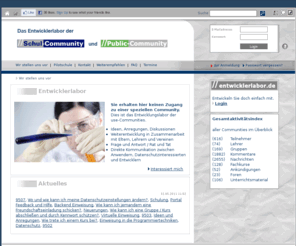 publiccommunity.org: Schul-Community - Schule, Schüler, Lehrer, Eltern
Ein Pilotprojekt für Eltern, Lehrer und Schüler. Schul - Community, Pilotschule werden -  Wir bieten auch  weiteren Schulen die kostenlose Möglichkeit mit diesem Schul-CMS zu arbeiten. 
