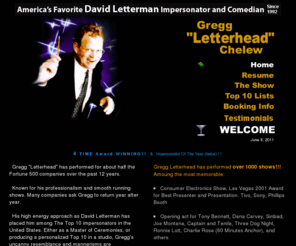 davidlettermanimpersonator.com: Gregg "Letterhead" Chelew America's Favorite David Letterman Lookalike
Gregg 