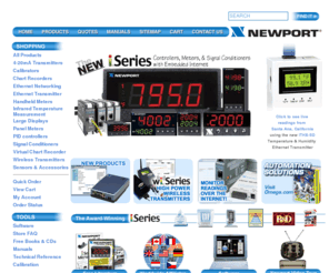 newportusa.info: NEWPORT - Home Page
Manufacturer of process measurement and control products,temperature, pressure, strain,force, data acquisition, flow, level, pH, conductivity, environmental, electric heaters.