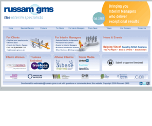 russamgms.net: Russam GMS Interim Management
Voted UK's No.1 Interim Management Recruitment Agency. Call us on 0845 658 1717